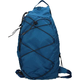 Blue Fabric Crossbody Bag