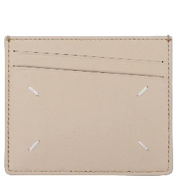 Beige Leather Cardholder