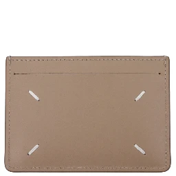 Beige Leather Cardholder