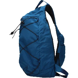 Blue Fabric Crossbody Bag