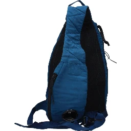 Blue Fabric Crossbody Bag