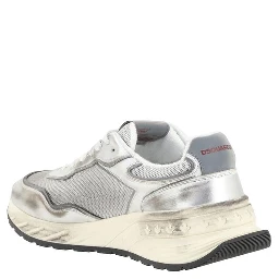 White Calf Leather Bos Taurus Sneakers