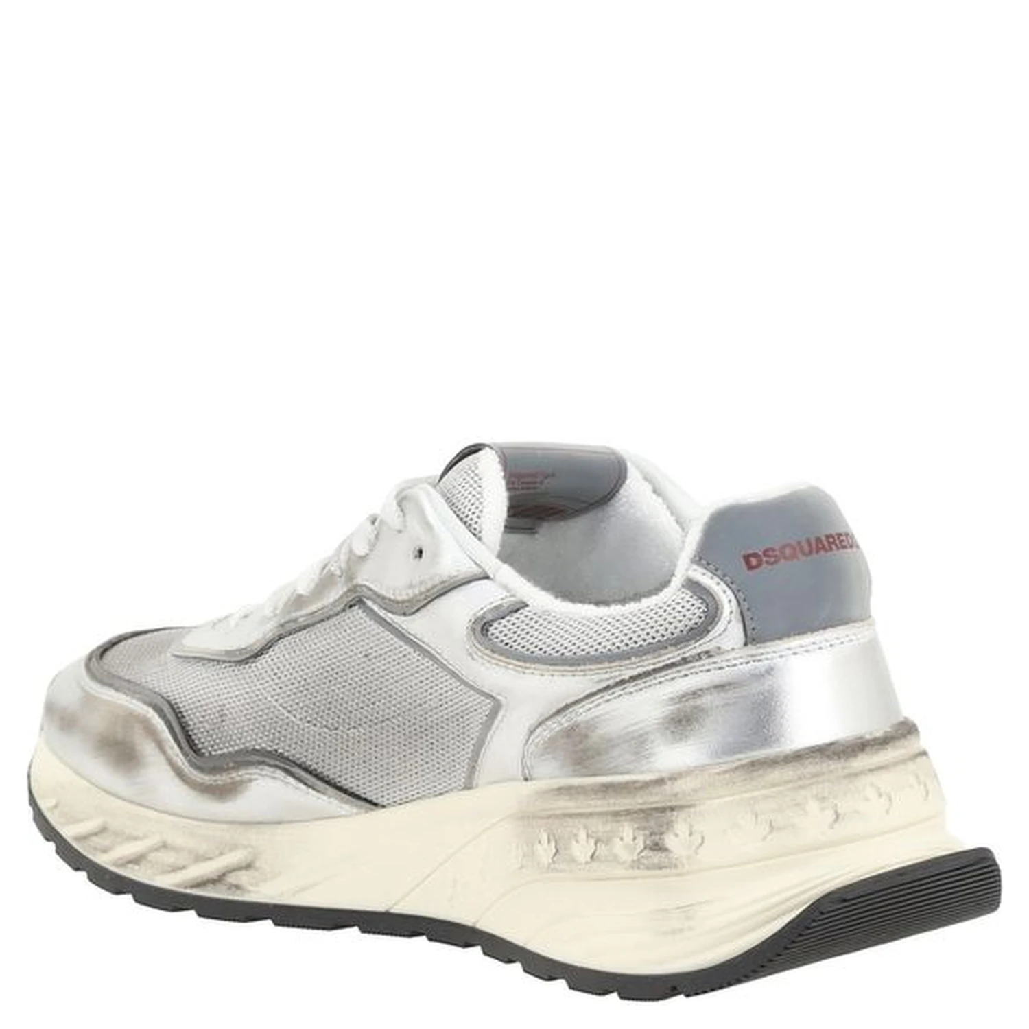 White Calf Leather Bos Taurus Sneakers