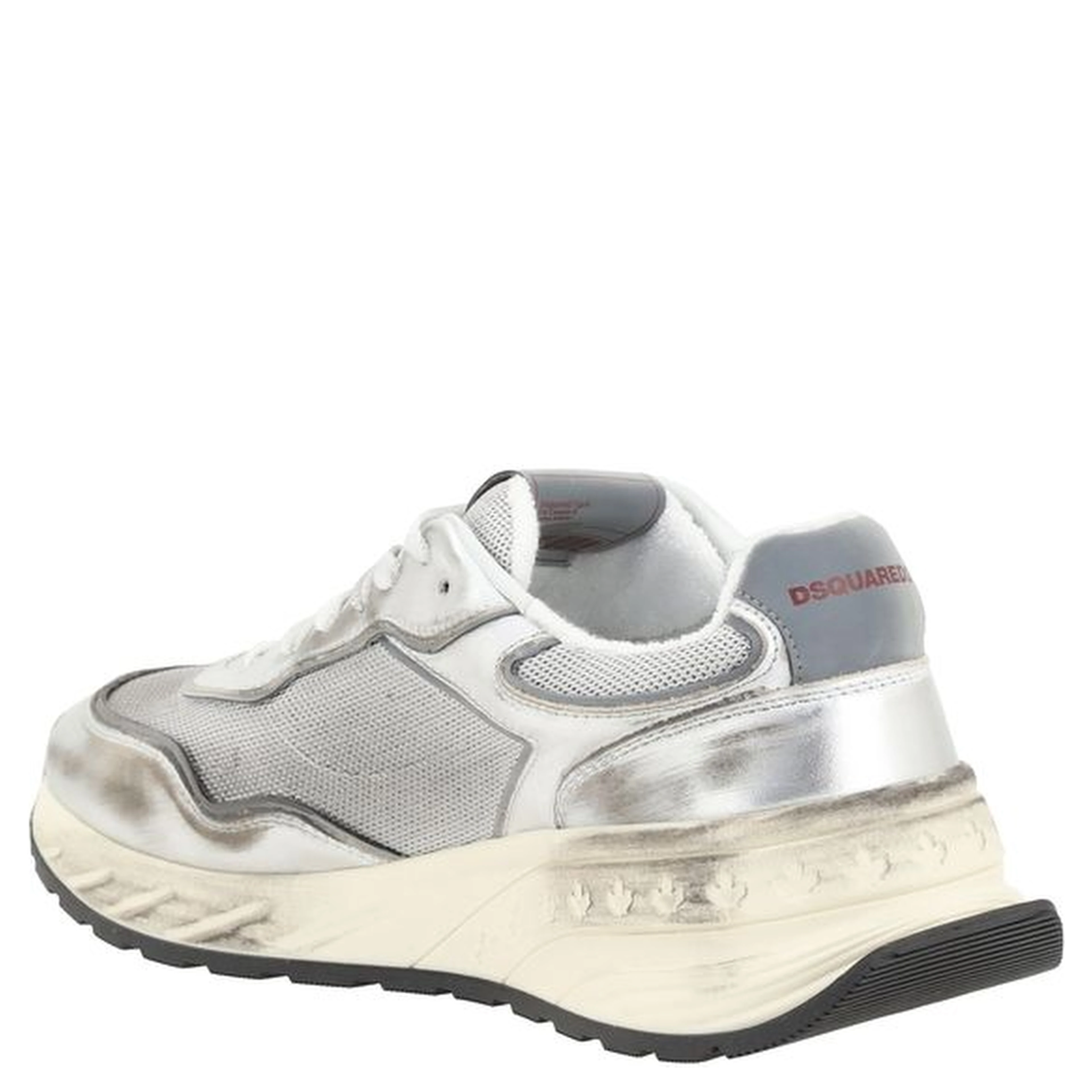 White Calf Leather Bos Taurus Sneakers