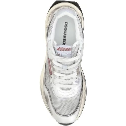 White Calf Leather Bos Taurus Sneakers