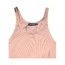 Pink Sleeveless Round Neck Tank Top  T-shirt