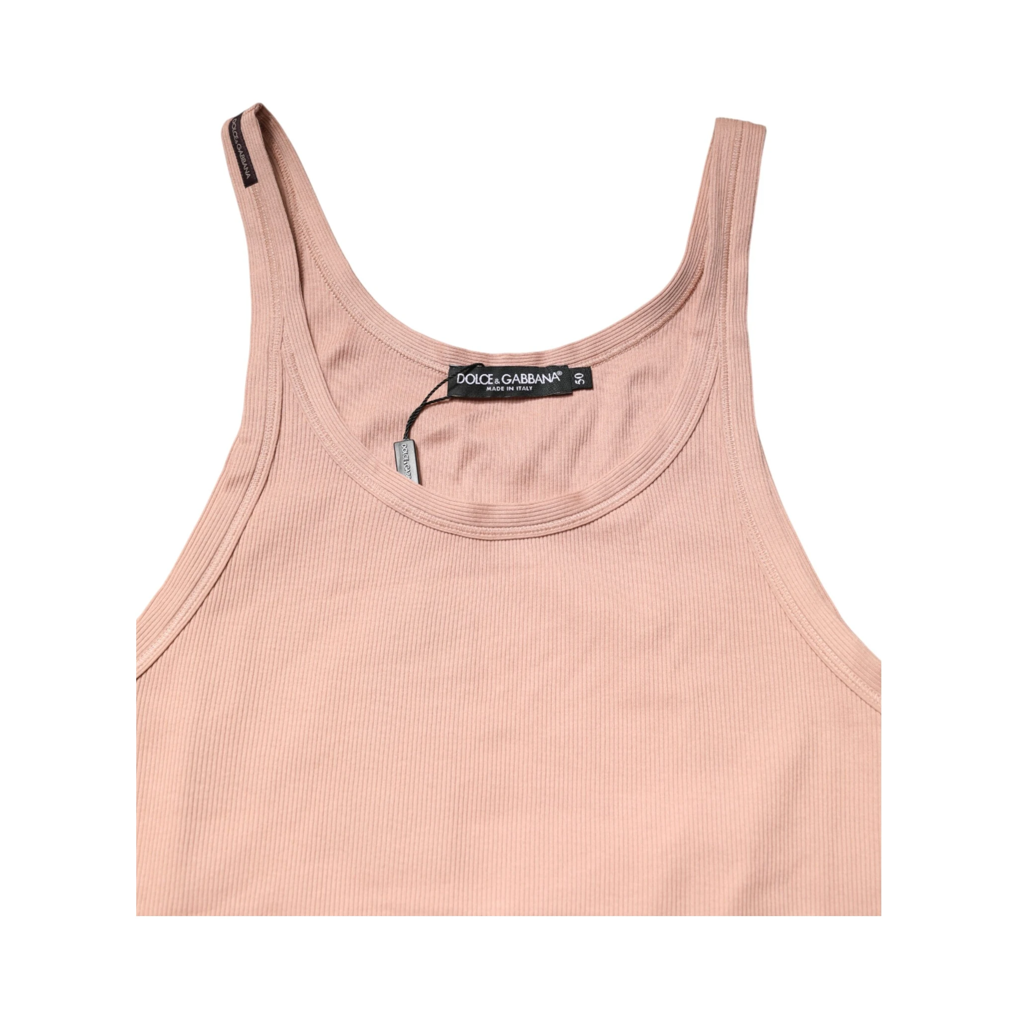 Pink Sleeveless Round Neck Tank Top  T-shirt