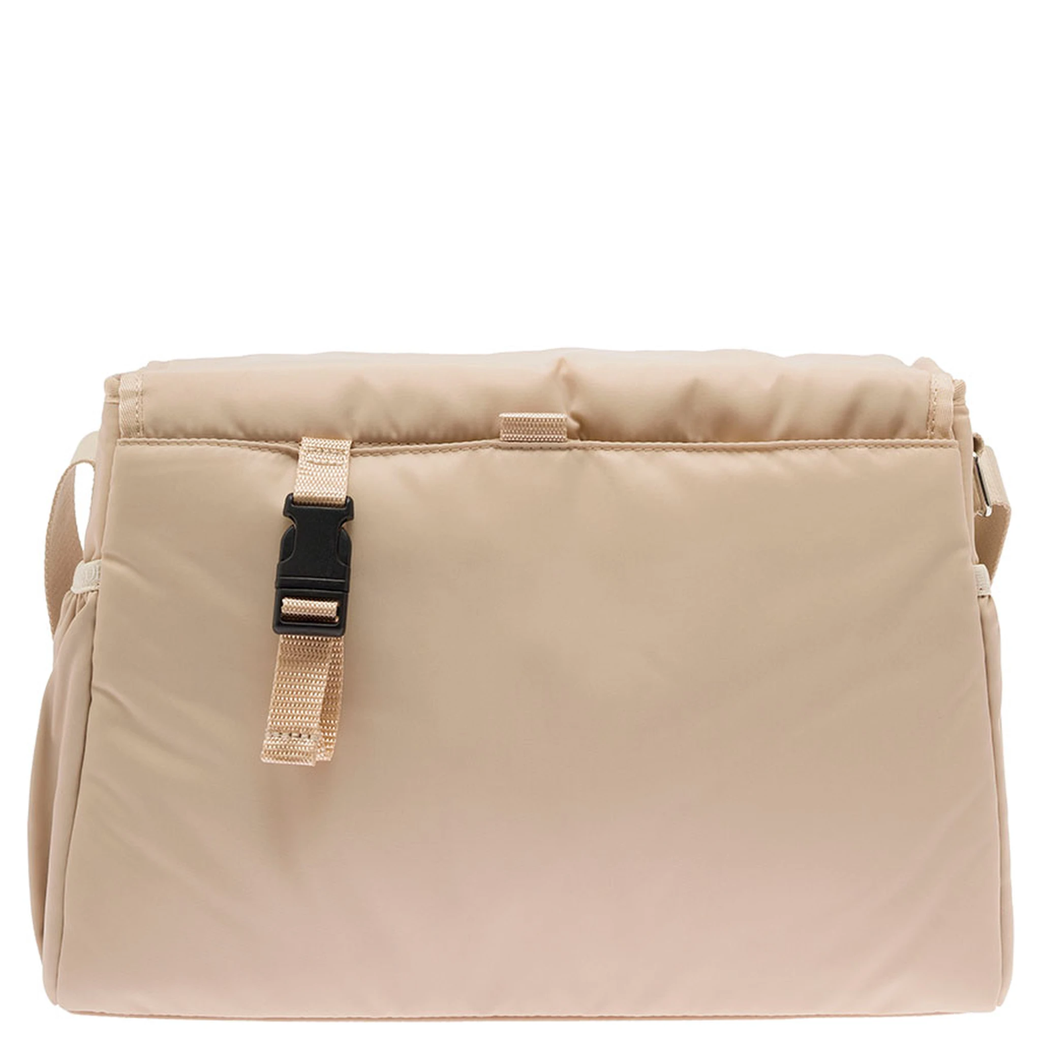 Beige Crossbody Mummy Bag in Nylon Baby
