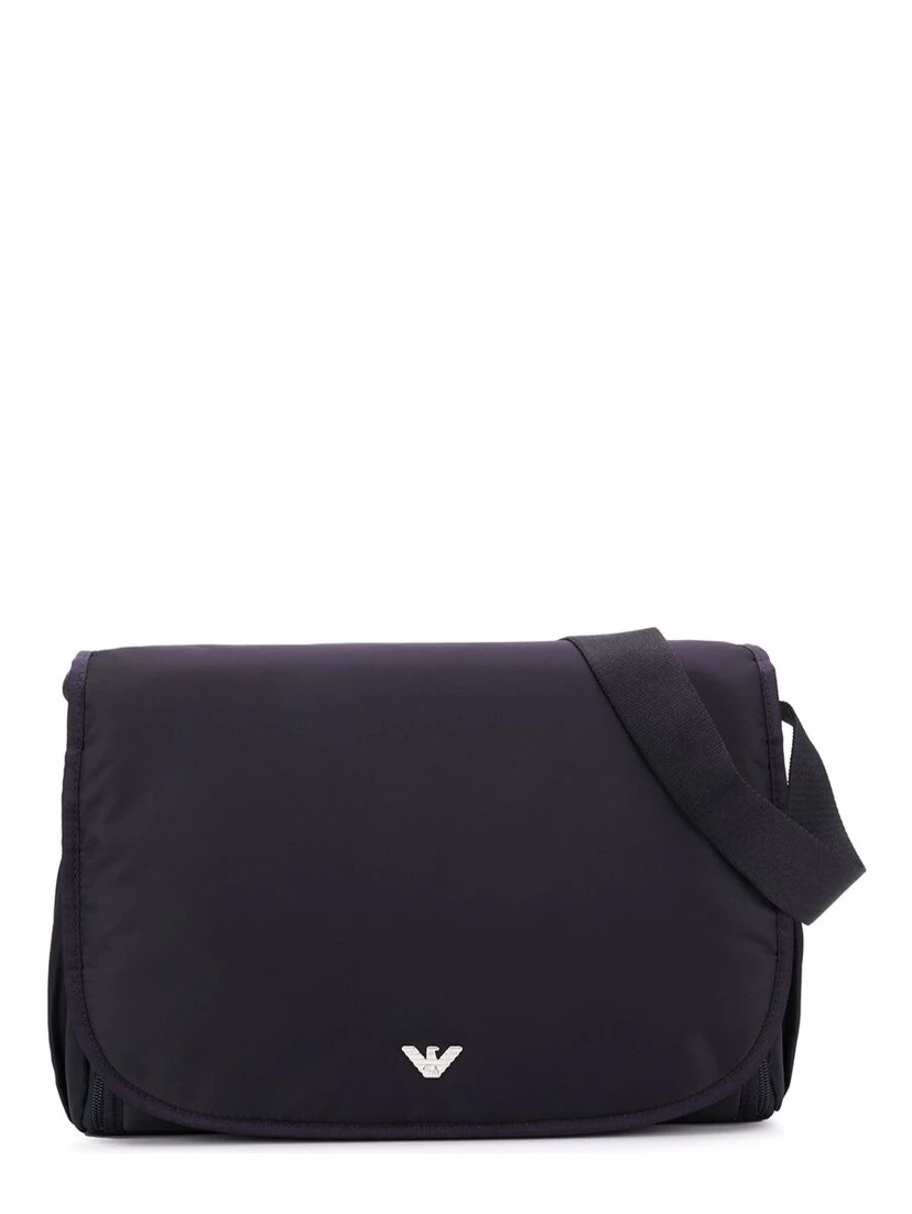 Blue Crossbody Mummy Bag in Nylon Baby