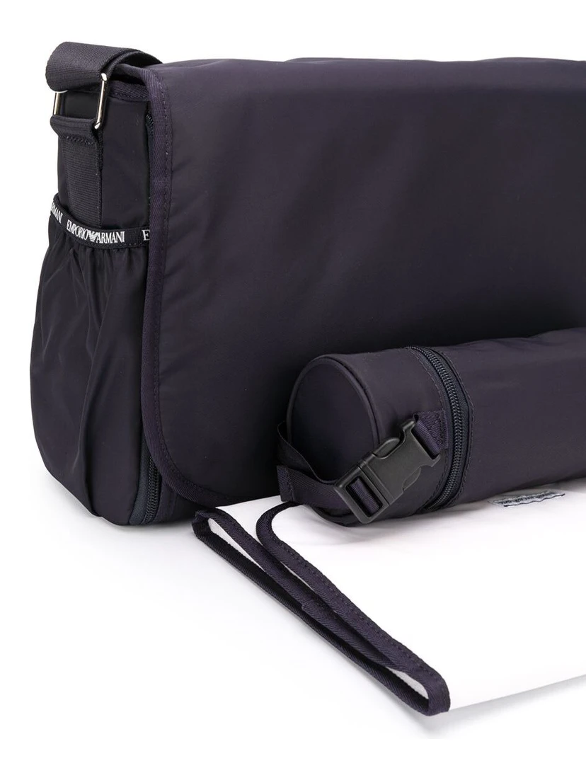 Blue Crossbody Mummy Bag in Nylon Baby