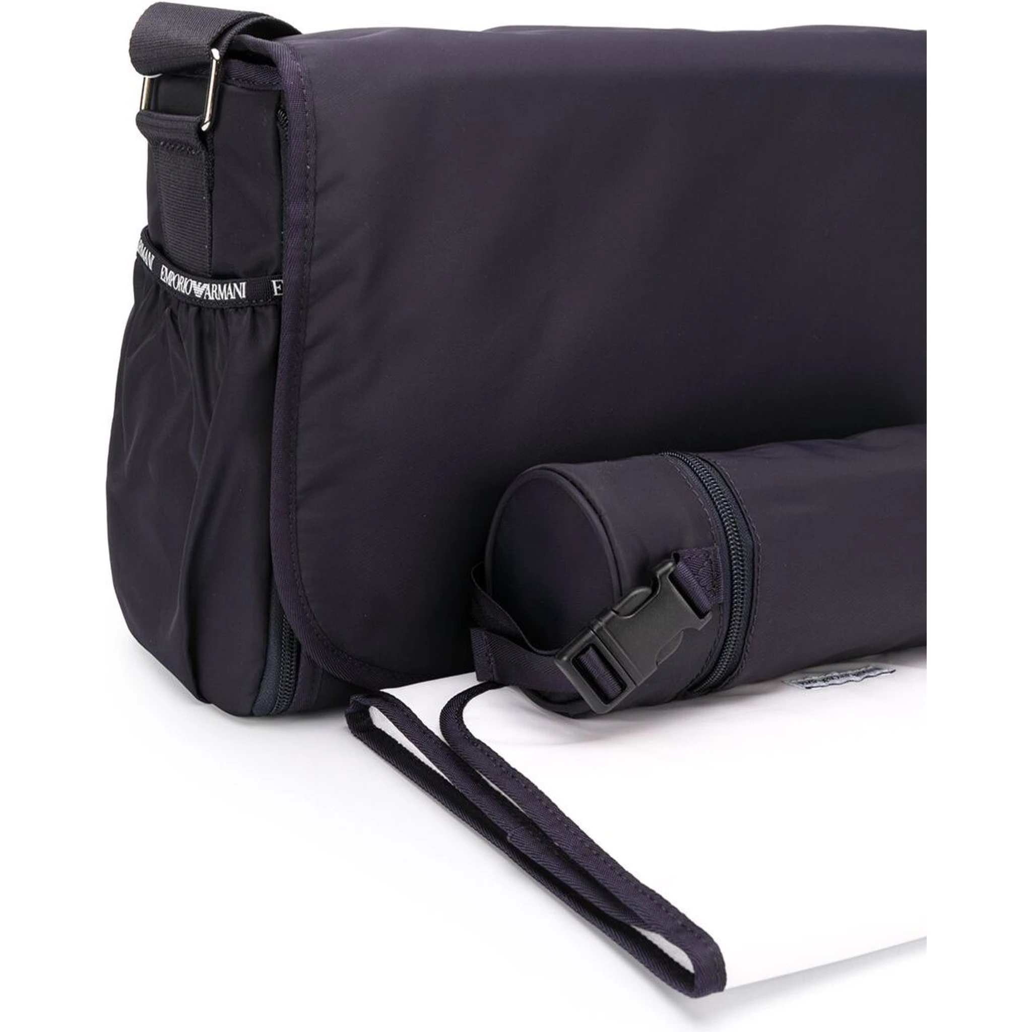 Blue Crossbody Mummy Bag in Nylon Baby