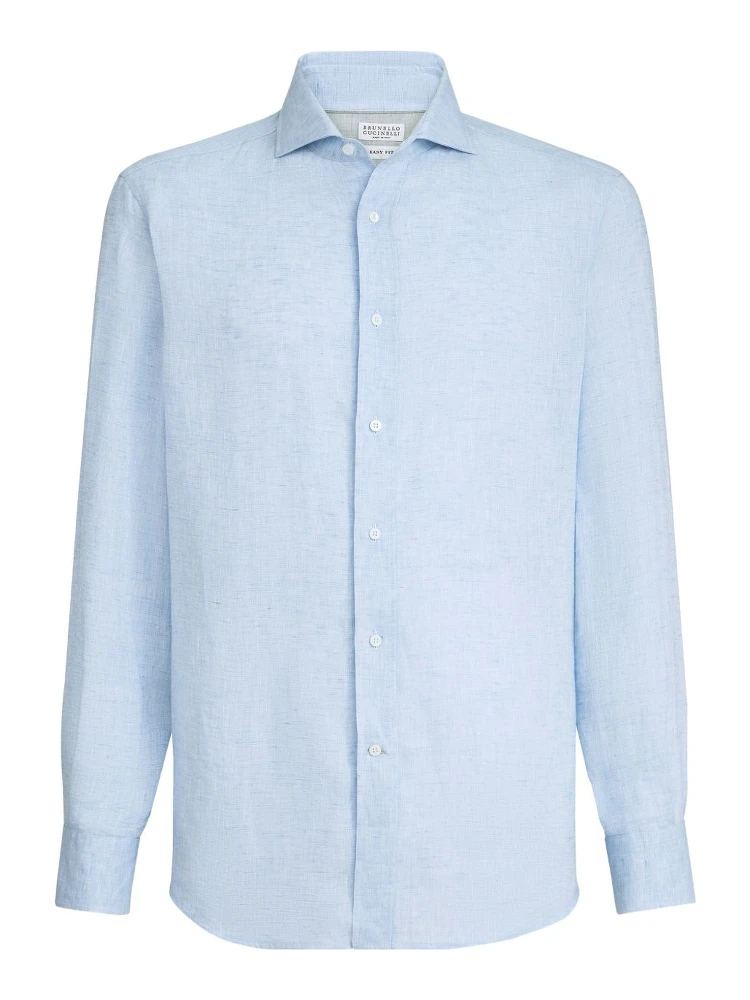 Brunello Cucinelli Shirts Clear Blue