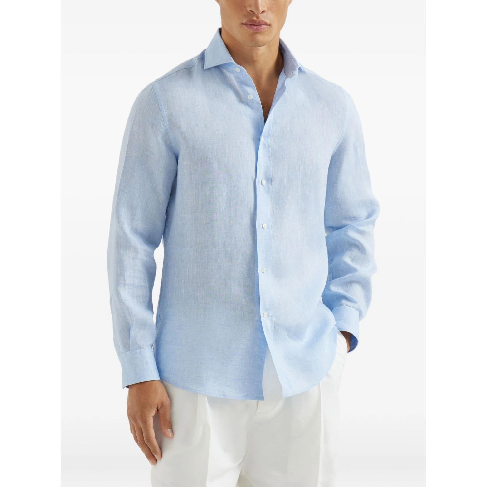Brunello Cucinelli Shirts Clear Blue