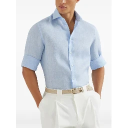 Brunello Cucinelli Shirts Clear Blue