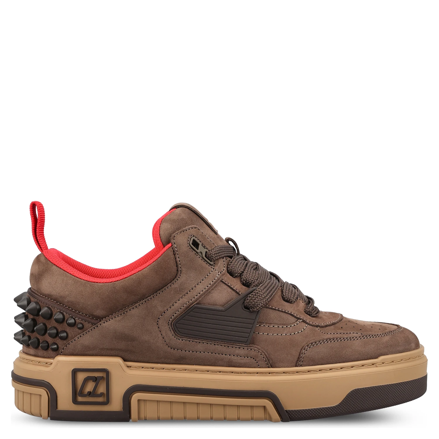 leopard-print studded sneakers