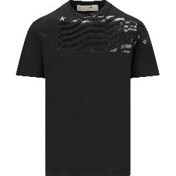 Tone-on-tone print T-shirt