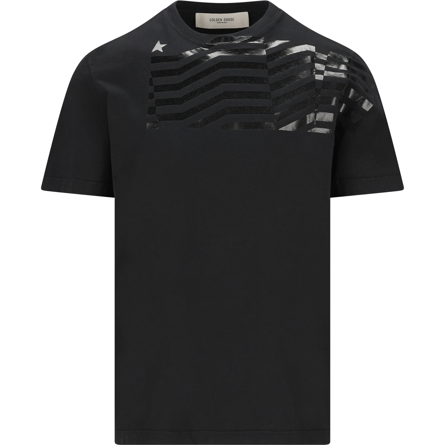 Tone-on-tone print T-shirt