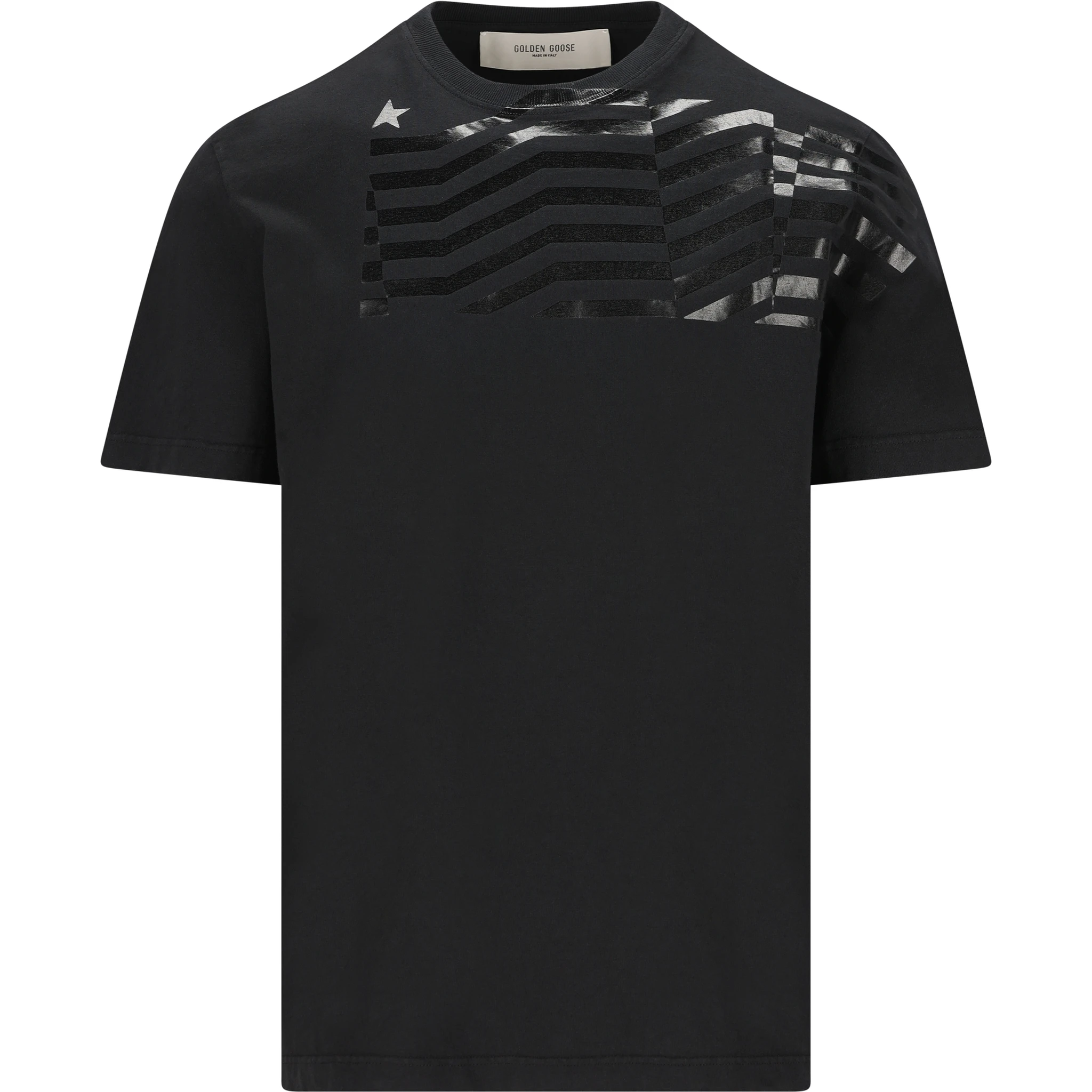 Tone-on-tone print T-shirt