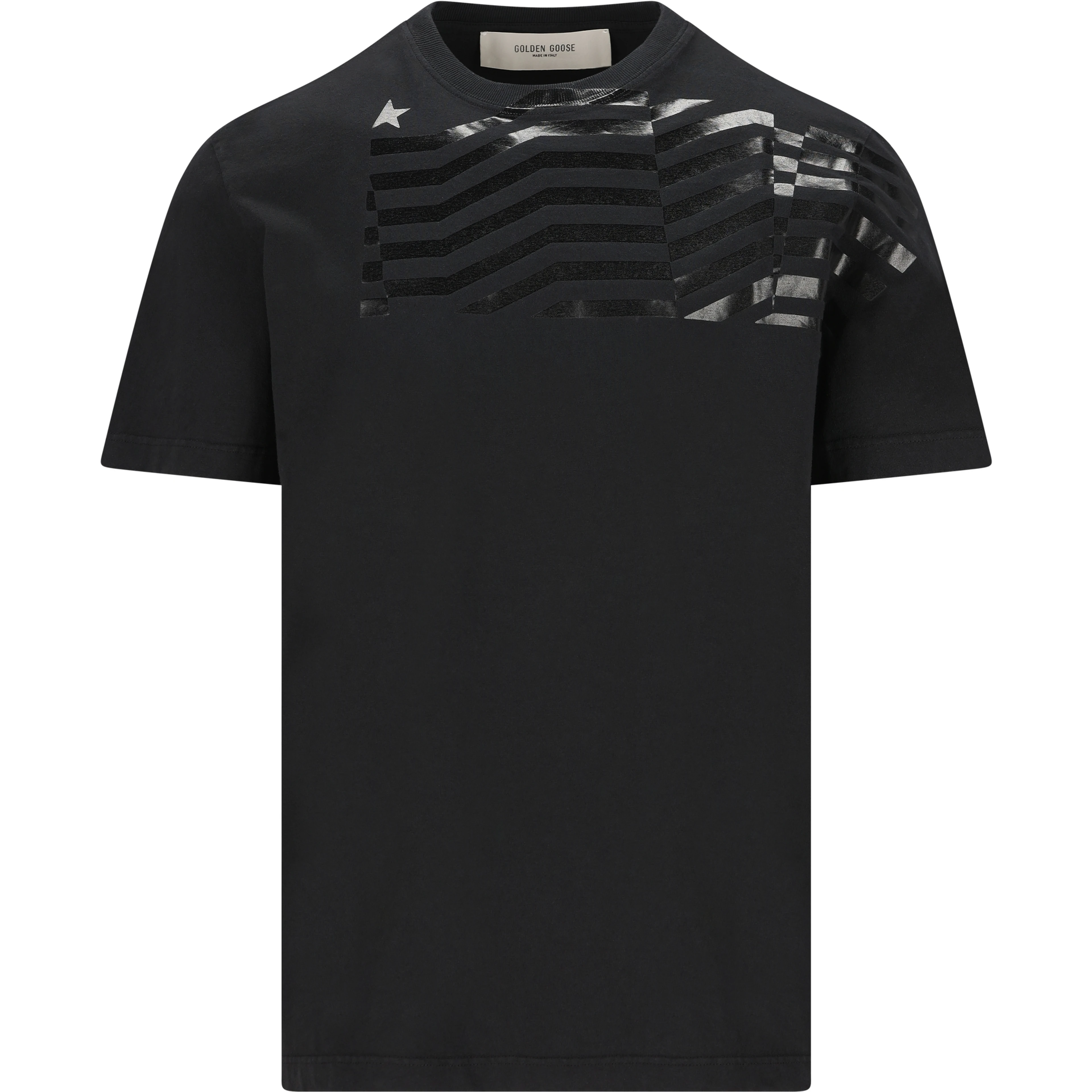 Tone-on-tone print T-shirt