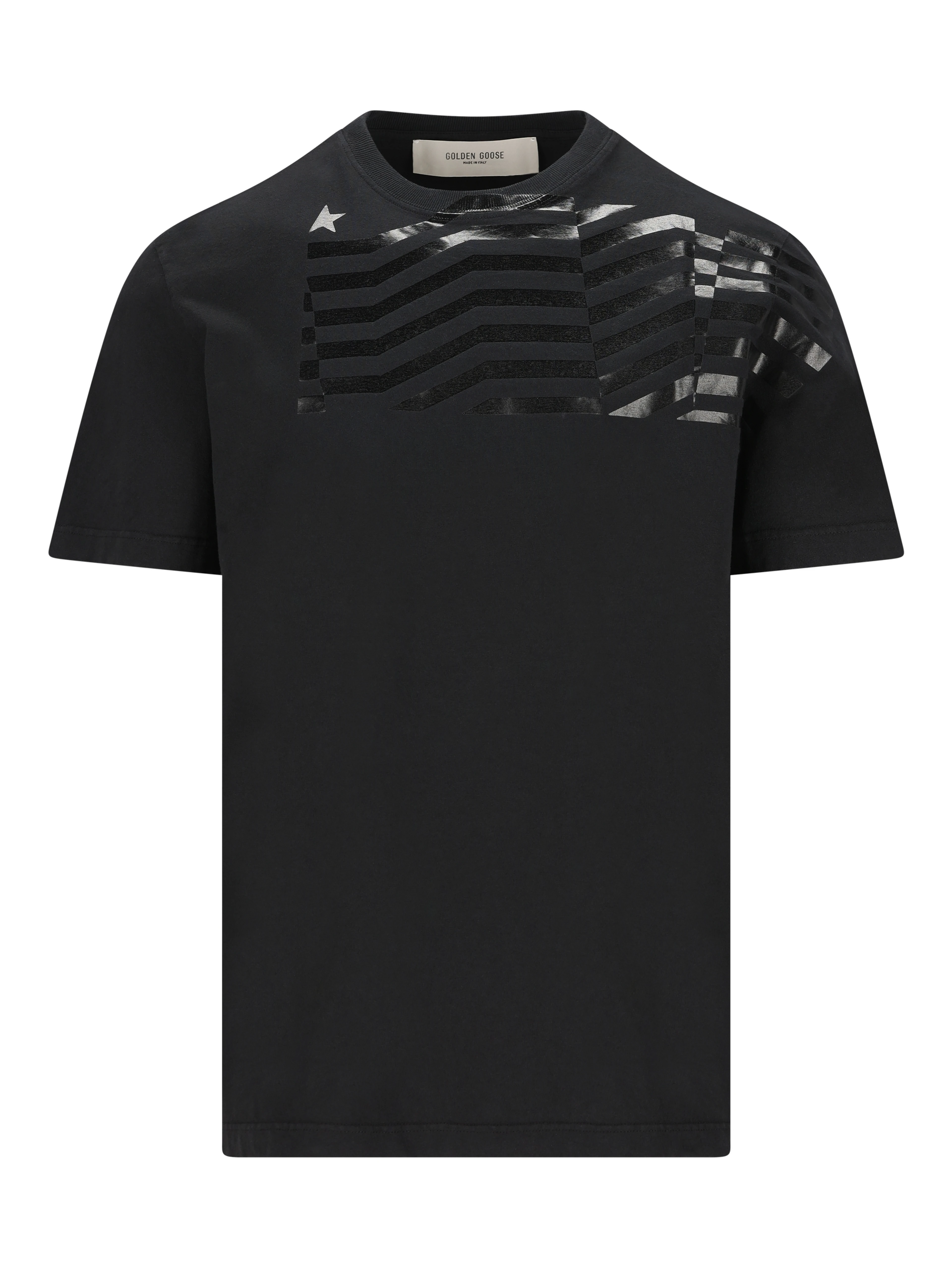 Tone-on-tone print T-shirt