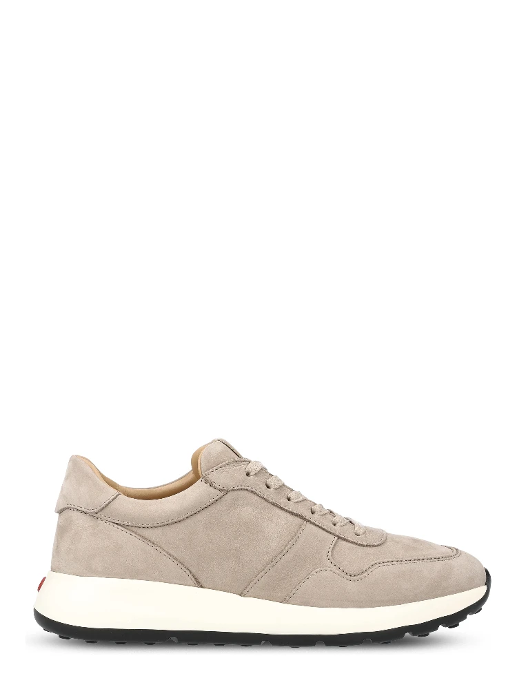 Suede logo-detail sneakers