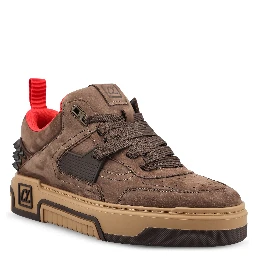 leopard-print studded sneakers