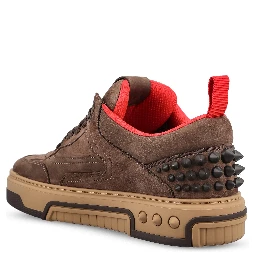 leopard-print studded sneakers