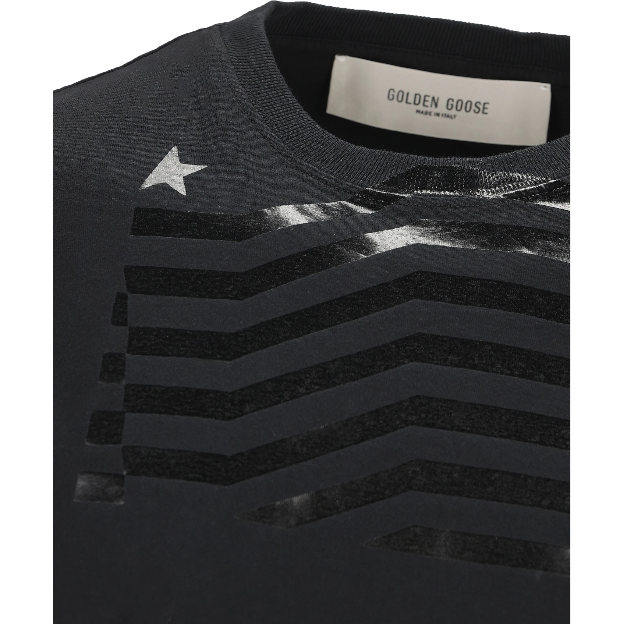 Tone-on-tone print T-shirt
