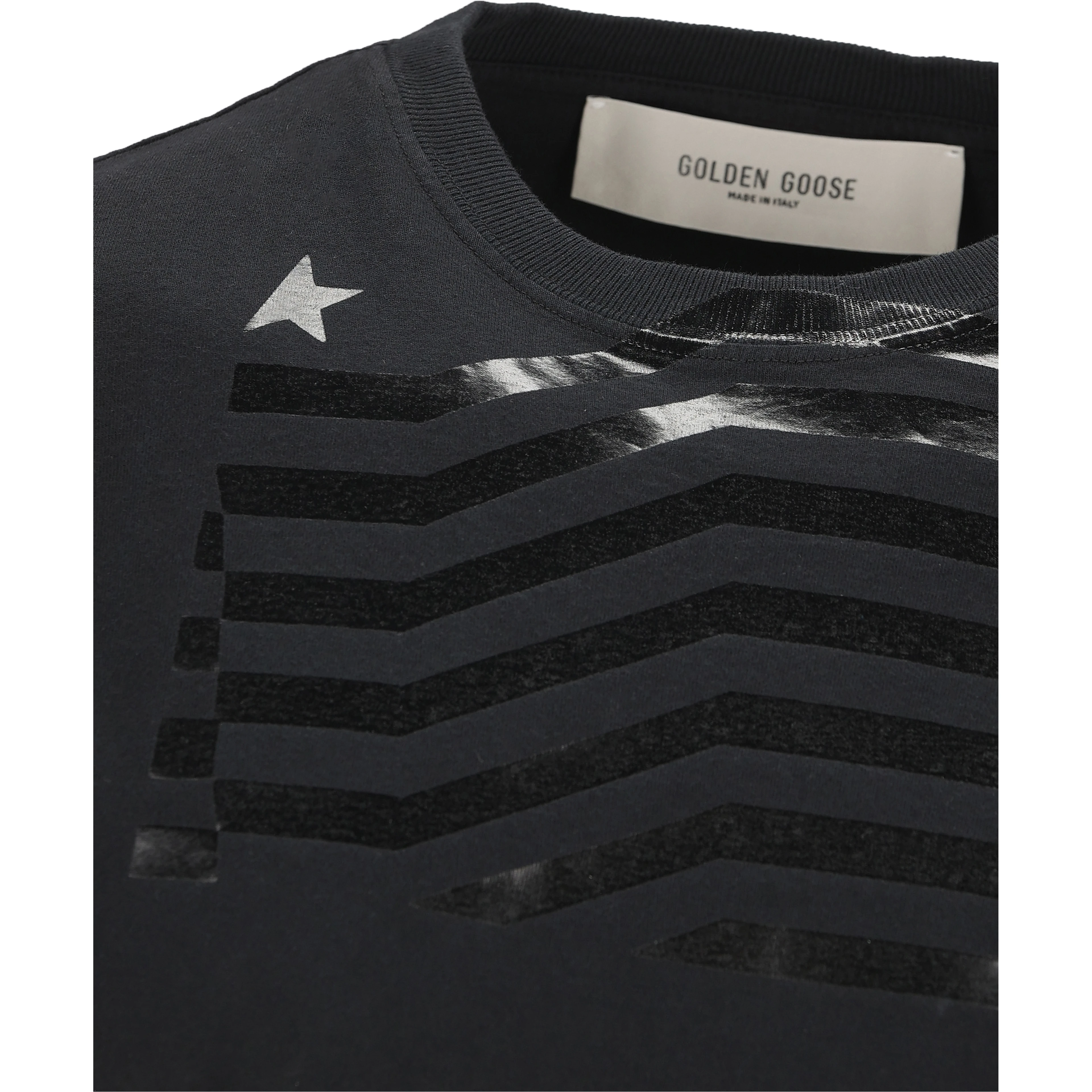 Tone-on-tone print T-shirt