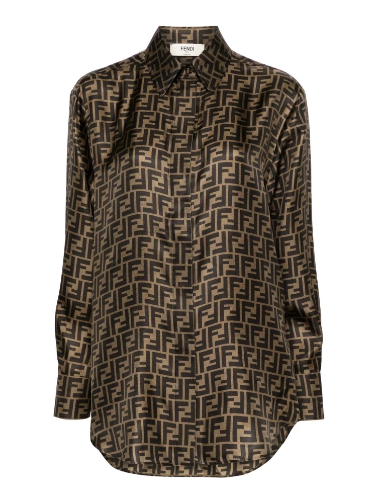 Fendi Shirts Brown