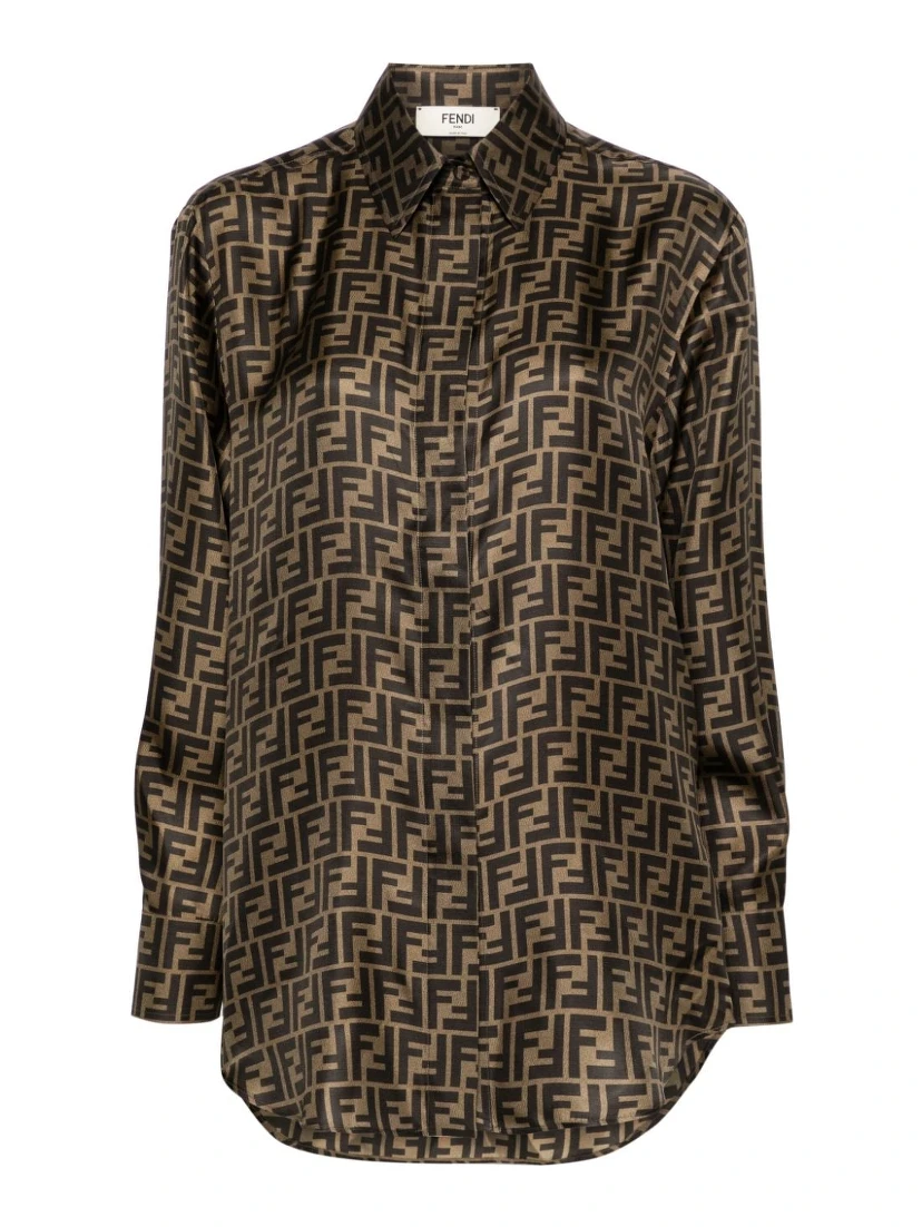 Fendi Shirts Brown