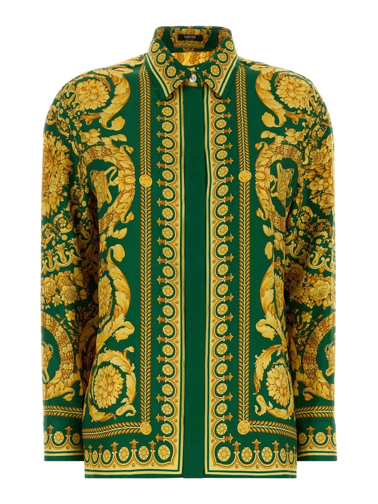 FORMAL SHIRT TWILL SILK FABRIC WITH BAROQUE HERITA