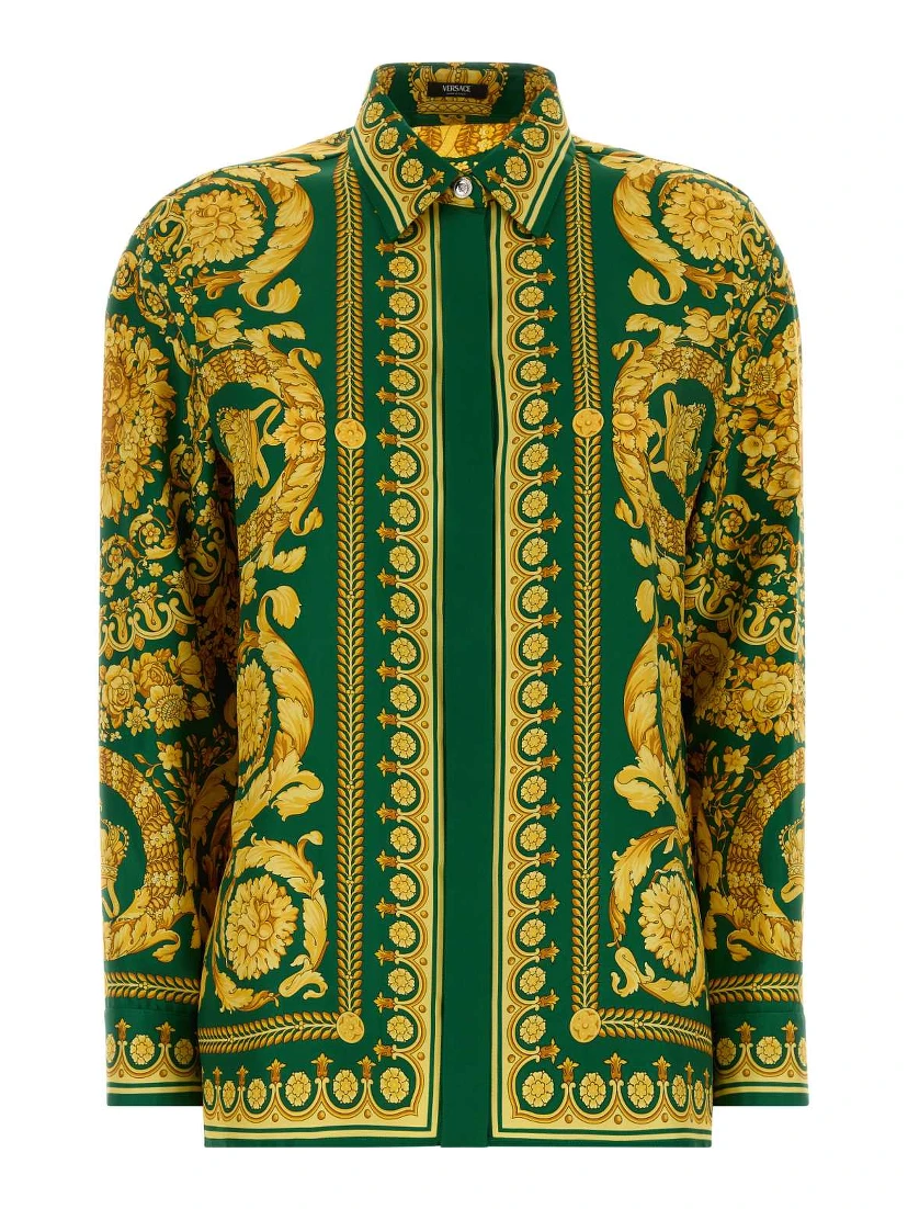 FORMAL SHIRT TWILL SILK FABRIC WITH BAROQUE HERITA