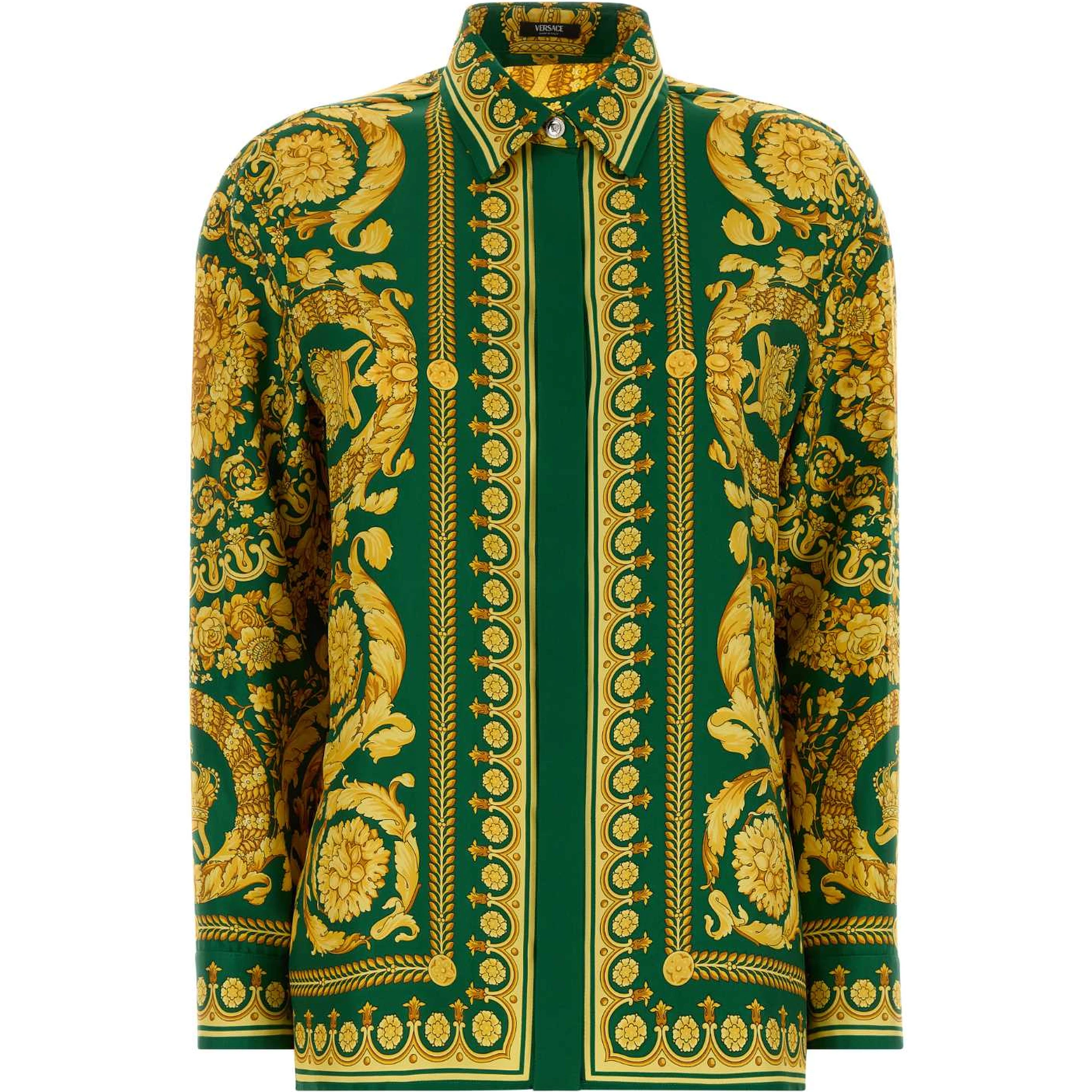 FORMAL SHIRT TWILL SILK FABRIC WITH BAROQUE HERITA