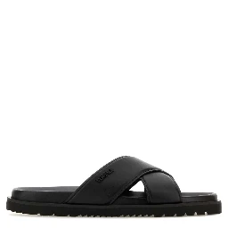 SANDALS SOFT CALF LEATHER+ VERSACE MICROINJECTION