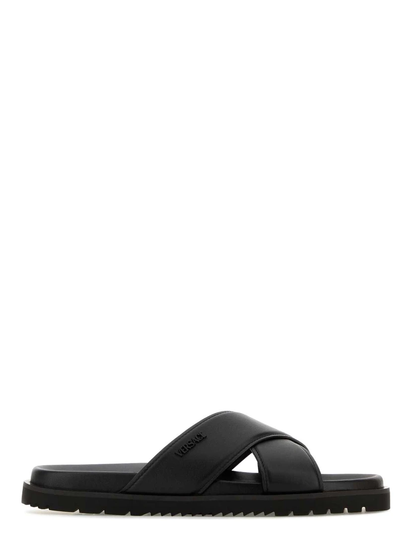 SANDALS SOFT CALF LEATHER+ VERSACE MICROINJECTION