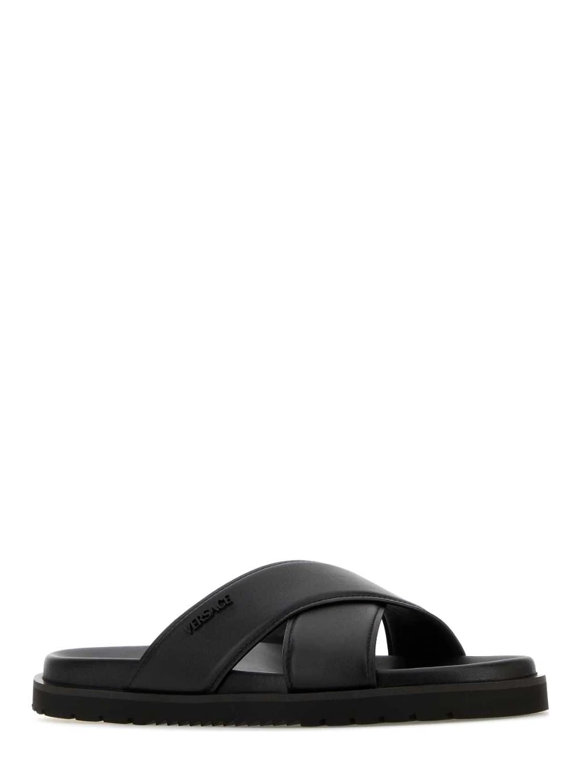 SANDALS SOFT CALF LEATHER+ VERSACE MICROINJECTION