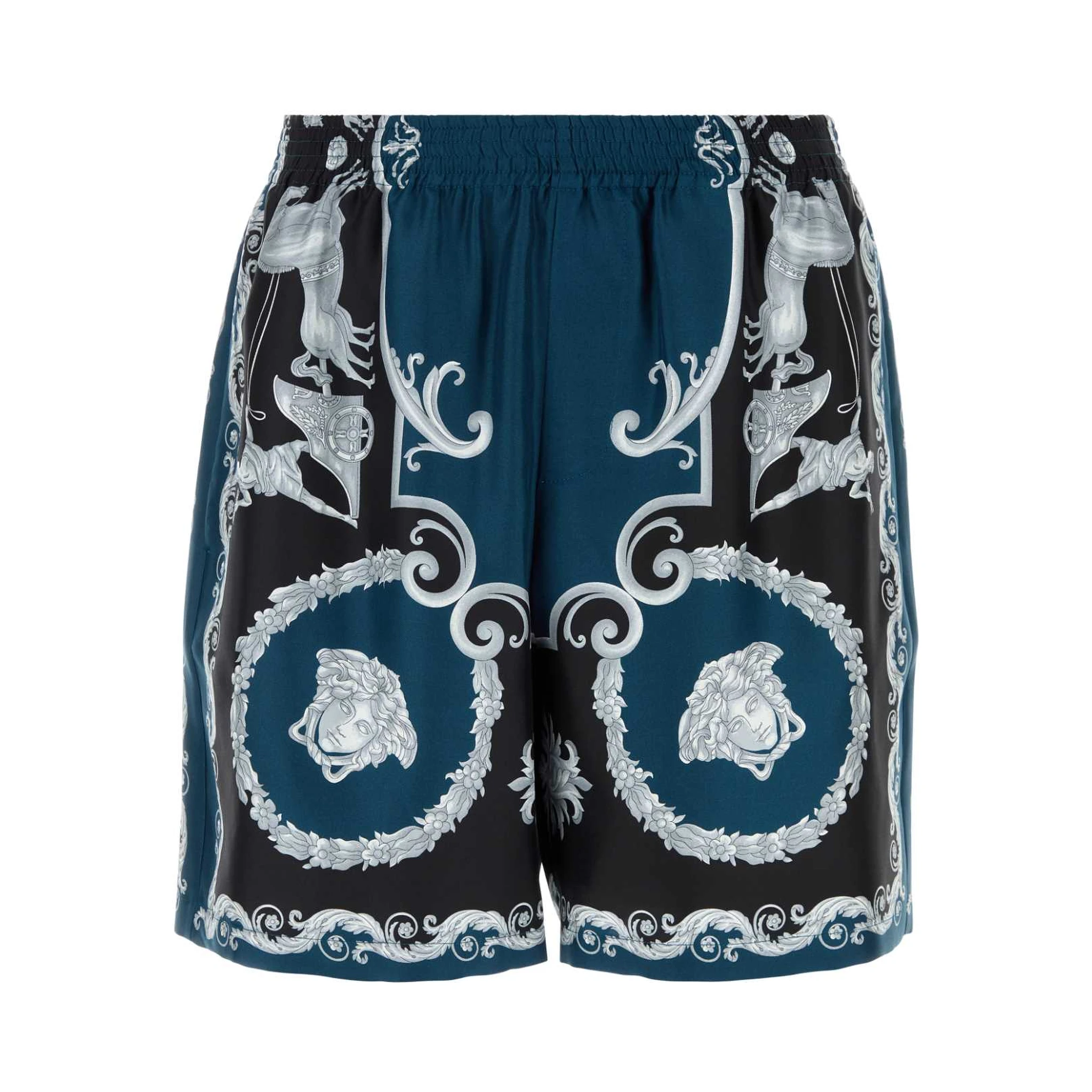 SHORTS MYTHIC BAROQUE PRINT SILK TWILL