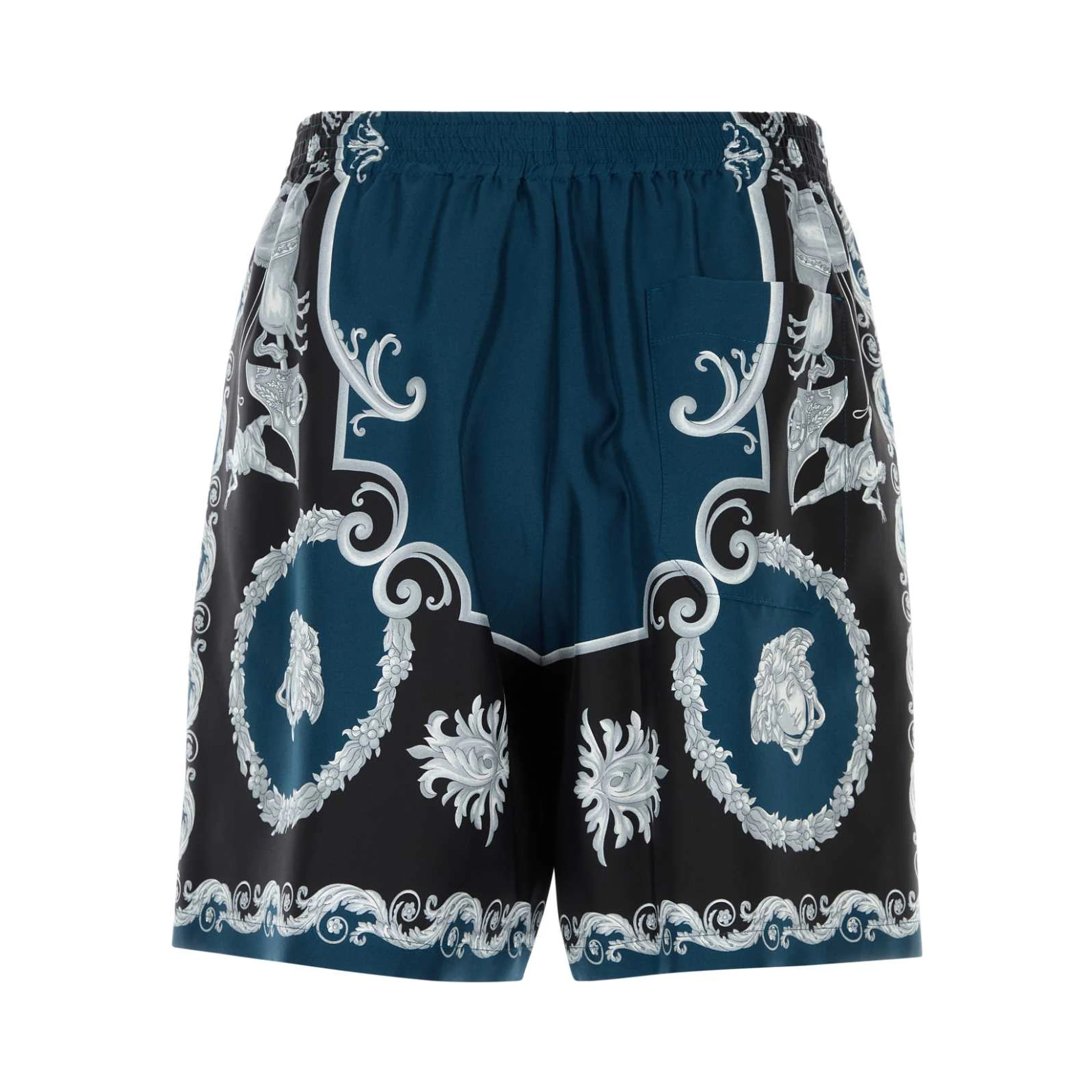 SHORTS MYTHIC BAROQUE PRINT SILK TWILL