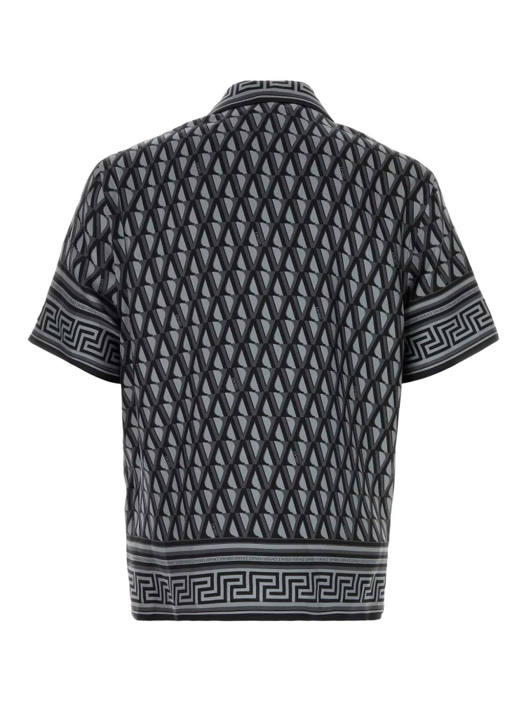 INFORMAL SHIRT SILK TWILL FABRIC V LOGO  PRINT alternative