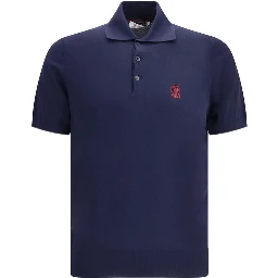 Blue Cotton Polo Shirt