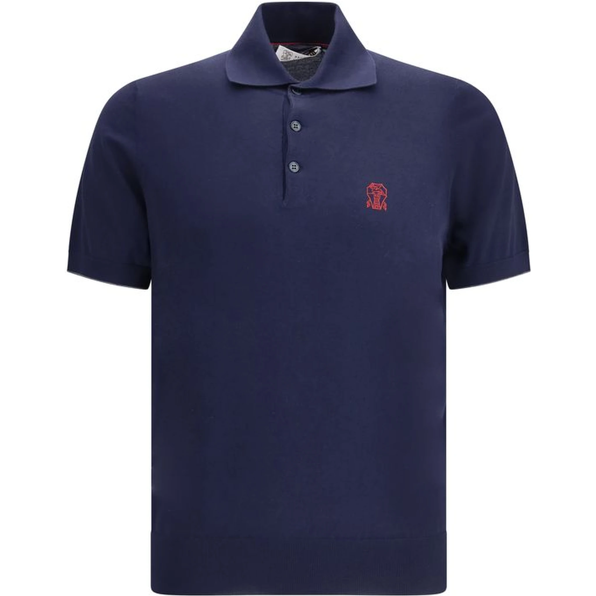 Blue Cotton Polo Shirt