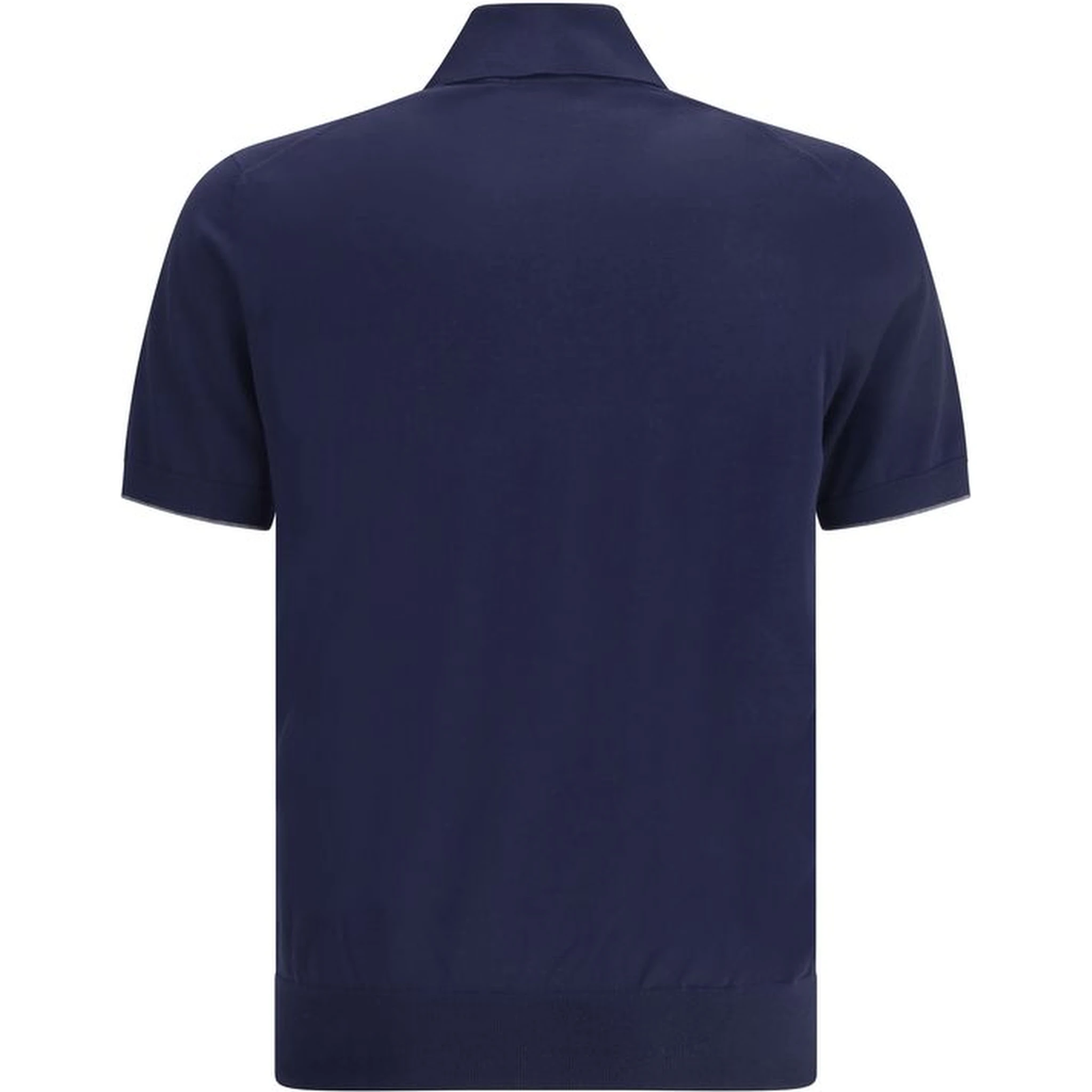 Blue Cotton Polo Shirt
