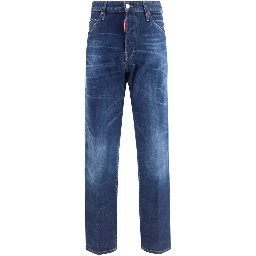 Blue Cotton Slim Fit Jeans