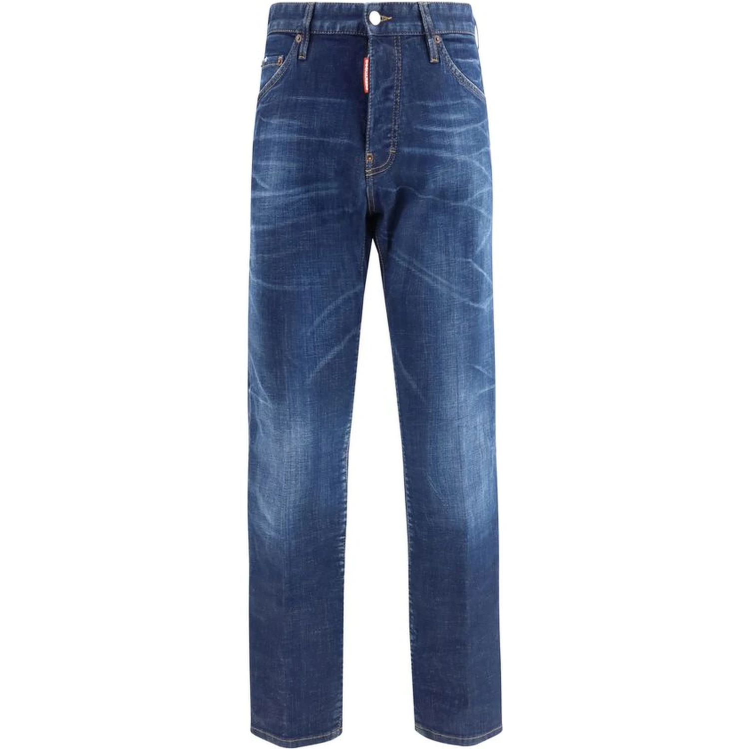 Blue Cotton Slim Fit Jeans