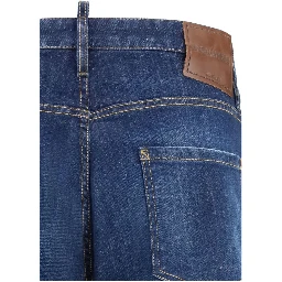 Blue Cotton Slim Fit Jeans
