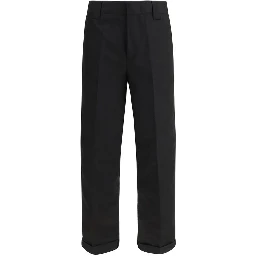 Black Cotton Chino Pants
