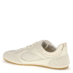 Cream Calf Leather Bos Taurus Low Top Sneakers