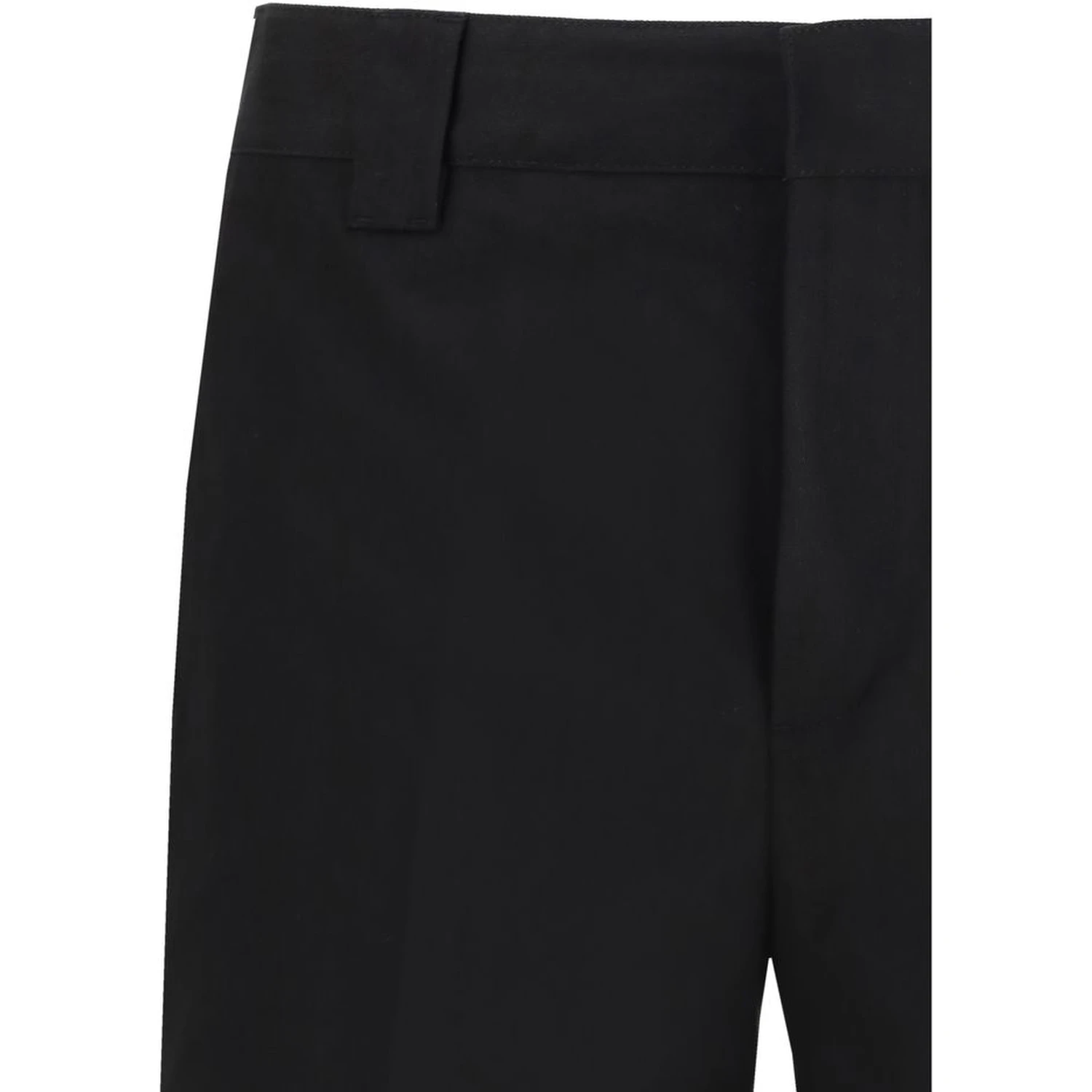 Black Cotton Chino Pants