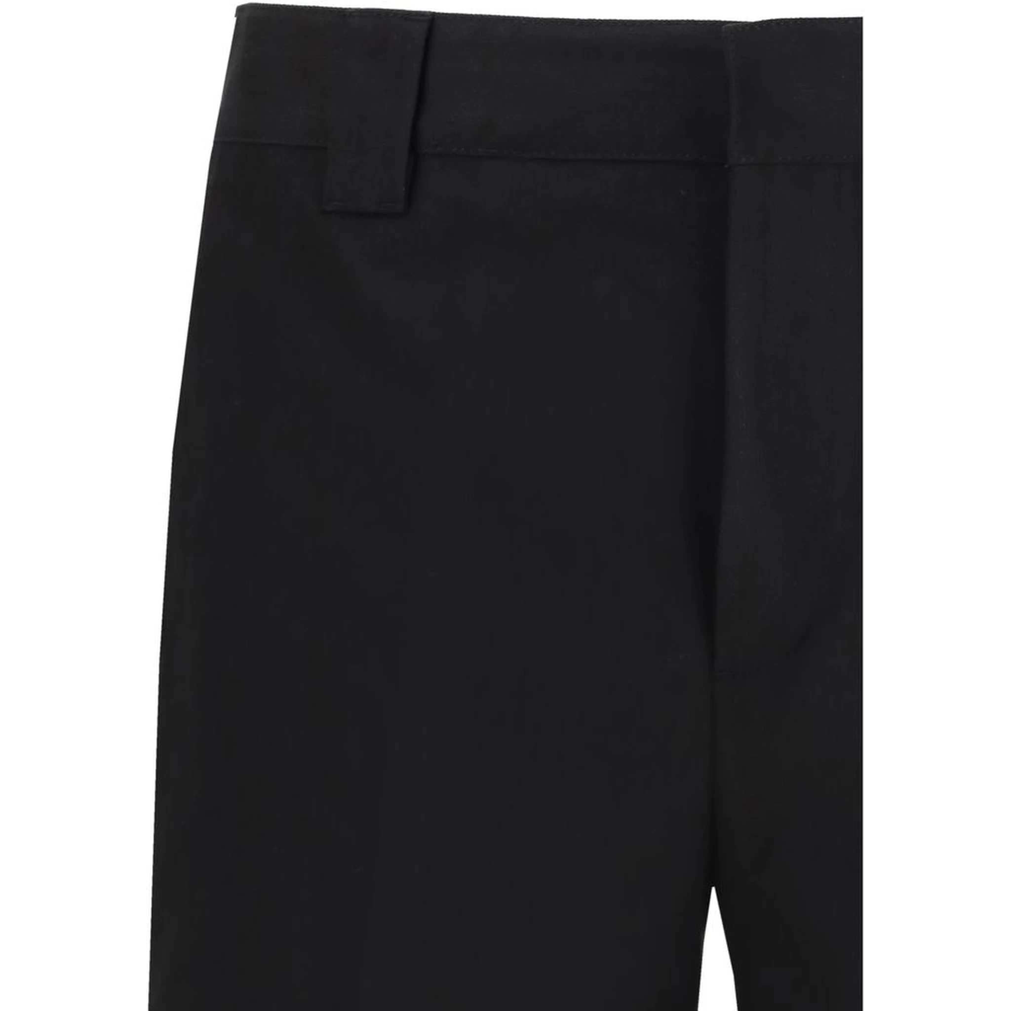 Black Cotton Chino Pants